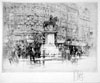 Charing Cross – The Statue of Charles I. Etching & drypoint, 1919