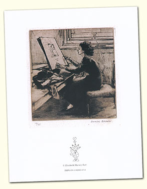 DENISE BROWN. 1911 – 1998. Oxfordshire L’Etudiante or The Print Room. Original drypoint, 1936. The original print illustrated here is for sale