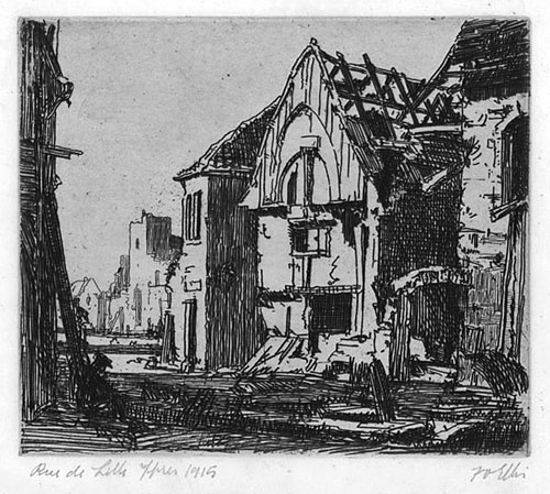 Frederick Ellis: Rue de Lille, Ypres, 1915