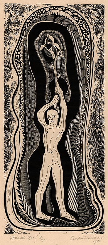 GERTRUDE HERMES, Bickley, Kent 1901 – 1983 London. Aaron’s Rod. Original wood engraving, 1934.