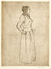 The Works of Michael Blaker | Exhibition by Elizabeth Harvey-Lee | Girl in a long dress – Diana (Ida John’s dress)