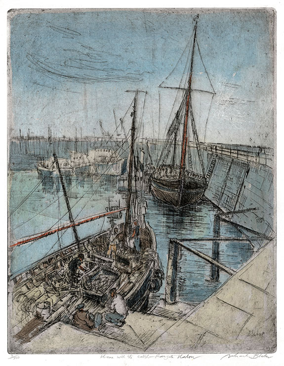 The Works of Michael Blaker | Exhibition by Elizabeth Harvey-Lee | Home with the Catch – Ramsgate Harbour