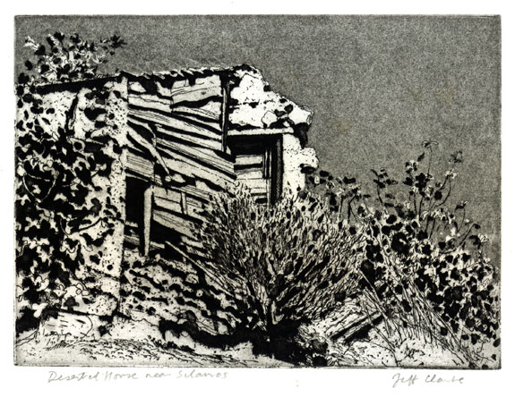 Jeff Clarke at 80 | Exhibition by Elizabeth Harvey-Lee | Deserted house near Silamos
