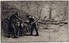 Chrales Holroyd, Grinding the Axe. Etching, before 1885.