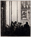 Charles Holroyd, Midnight Service, Venice. Original etching, 1897-98.