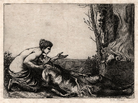 Charles Holroyd,  Eve finding the body of Abel.  Original etching, 1900-01