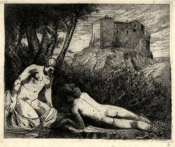 Charles Holroyd,  Veii. . Original etching, 1897. 