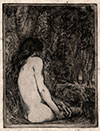 Charles Holroyd. The Dark Pool.  Original etching, 1894. 