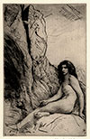 Charles Holroyd. The Cave Dweller.  Original drypoint, 1909. 