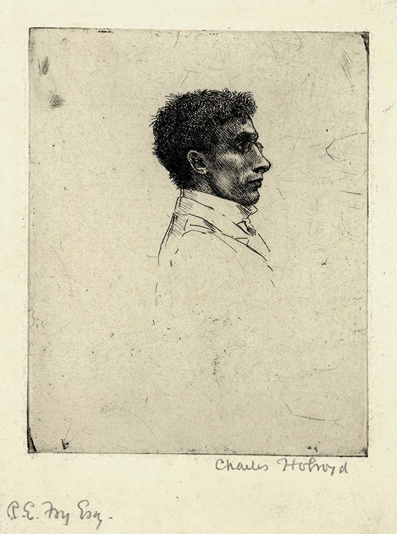 Charles Holroyd. Roger Fry.  Original etching, 1899. 