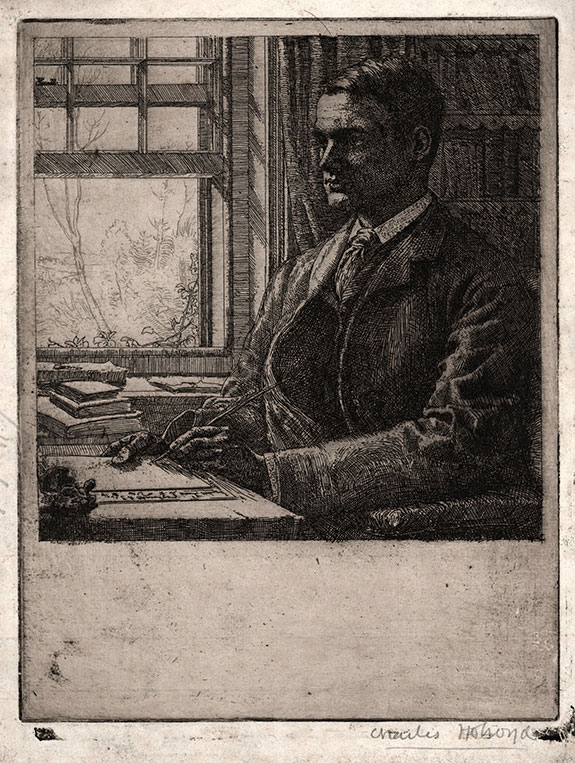 Charles Holroyd. Edmund Kerchever Chambers.  Original etchings, 1900-01. 