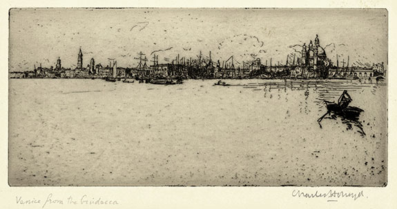 Charles Holroyd. Venice from the Giudecca. Original etching, 1905-06. 