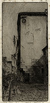 Charles Holroyd. Calle Franchi.  Original etching, 1905-06. 