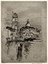 Charles Holroyd. San Geremia.  Original etching, 1899. 