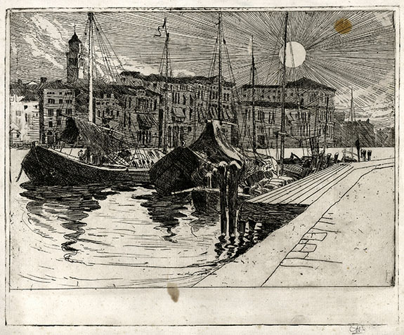 Charles Holroyd, Canal Grande.  Original etching, 1898-99. 