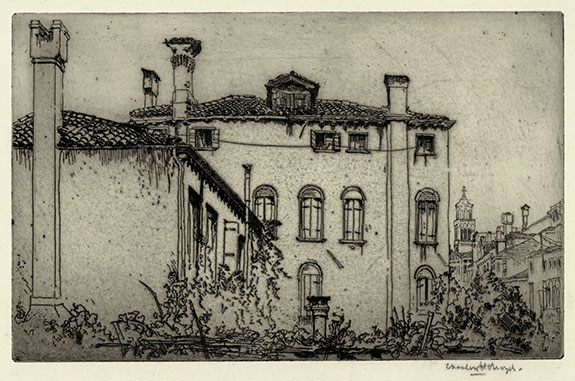 Charles Holroyd, Rio San Gregorio 222.  Original etching, 1905-06.