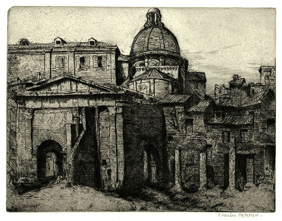 Charles Holroyd, In the Ghetto, Rome. Original etching, 1896-97.