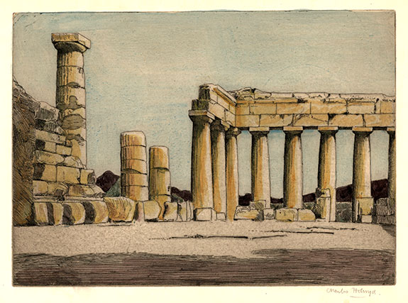 Charles Holroyd, The Parthenon. Original etching, 1910-11.