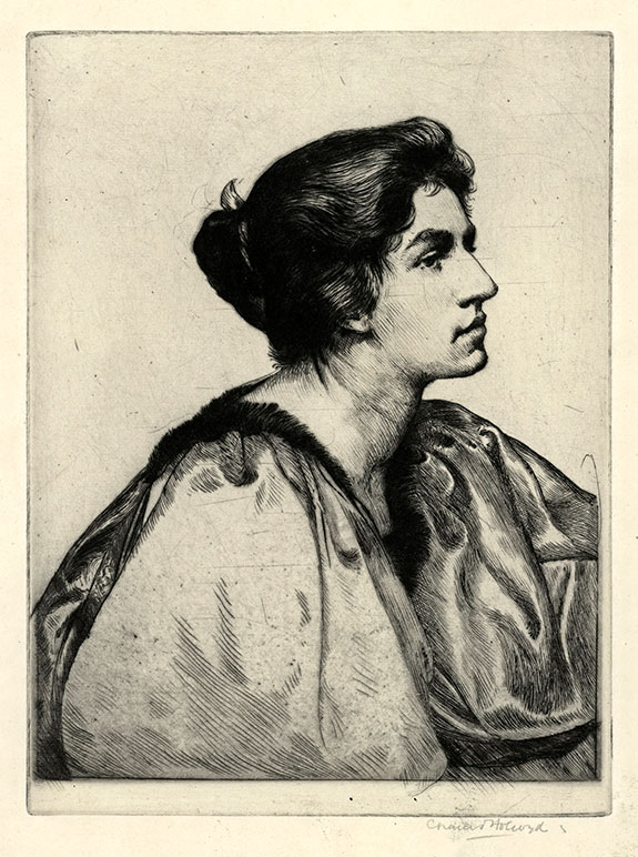 Charles Holroyd, La Bella Romana. Original etching and drypoint, 1891. 