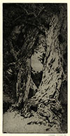 Charles Holroyd, The Shadow of the Yews. Original etching, 1903. 