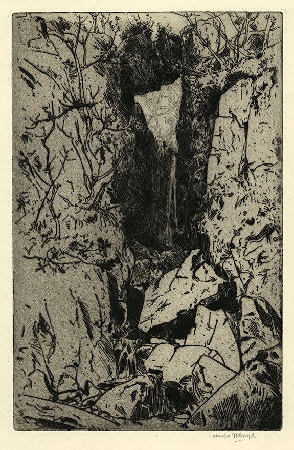 Charles Holroyd, Dungeon Ghyll. Original etching, 1906. 