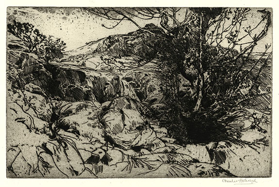 Charles Holroyd, Stickle Ghyll. Original etching, 1906. 