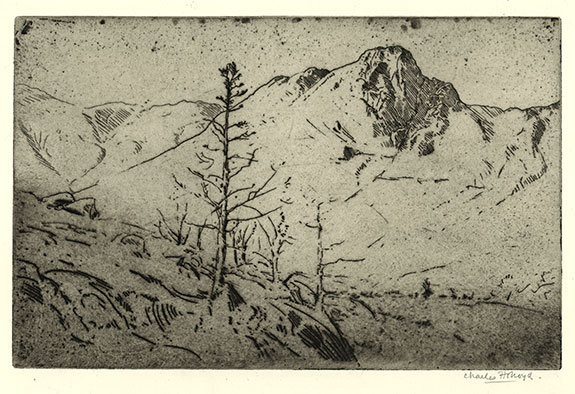 Charles Holroyd, Lingmoor Fell. Original etching, 1906. 