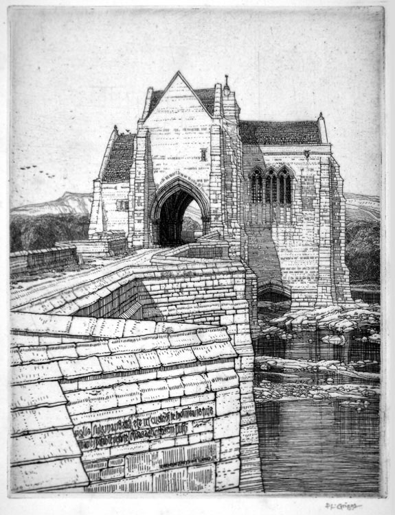 Frederick Griggs | St Botolph’s Bridge | Etching | Elizabeth Harvey-Lee