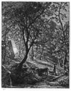Samuel Palmer etching, The Herdsman's Cottage