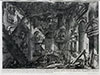 Gianbattista Piranesi, Mozano di Mestre, Venice 1720 – 1778 Rome. Veduta interna della Camera sepolcrale nella Vigna Casale a Porta S. Sebastiano. Original etching, 1755.