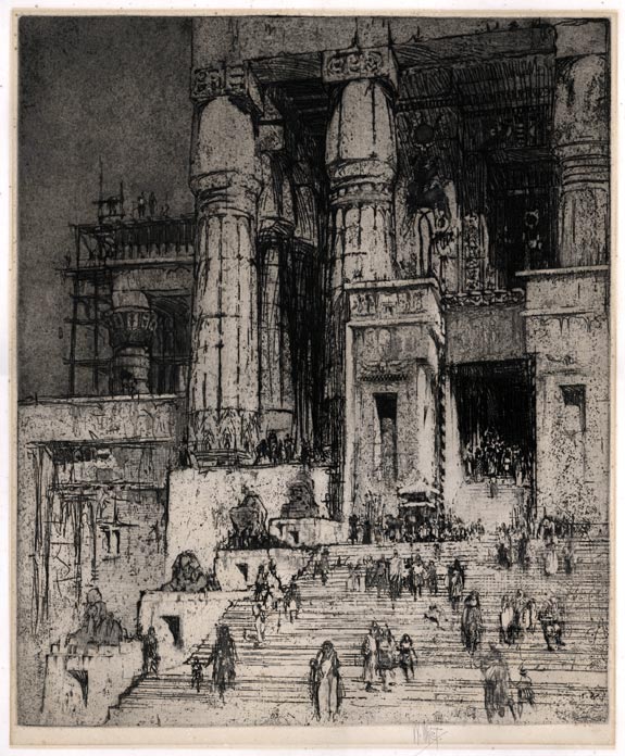 Antony in Egypt | William Walcot | Original etching an aquatint, 1913 | Elizabeth harvey-Lee | E H-L 17
