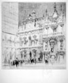 Venice –Courtyard of the Doge’s Palace. Etching and drypoint, with aquatint
