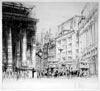 Cornhill and Royal Exchange | William Walcot | Etching & Drypoint | Elizabeth harvey-Lee | E H-L 178