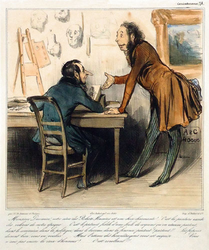 Honore Daumier, Monsieur Daumier, votre Serie est Charmante. This lithograph is for sale, priced £2000