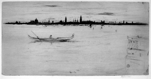DAVID YOUNG CAMERON, Venice from the Lido. Original etching, 1896. This etching has been sold