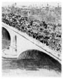 PAUL PAESCHKE, Berlin 1875 – 1943 Berlin. Brücke (Waterloo) Bridge. Original drypoint with rockerwork, c1914.
