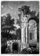 ROBERT ROBINSON, Active in London from 1674. Died 1706. The ruin’d Temple of Apollo. Original mezzotint, c1675