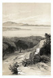 EDWARD LEAR, London 1812 – 1888 San Remo. View from Monte Skopó – Zante. Original tinted lithograph, 1863. 