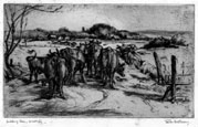 GRETA DELLEANY A.R.E., London 1884 – 1968 Cheltenham. Milking Time, Amberley. Original drypoint. This drypoint is for sale, priced £200