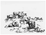 JULIUS IBBETSON, Leeds 1759 – 1817 Masham. Etchings of Cattle. Set of six, 1816. These etchings are for sale, priced £200 