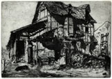 JAMES McNEILL WHISTLER, Lowell, Massachusetts 1834 – 1903 London. The Unsafe Tenement. Original etching 1859. 