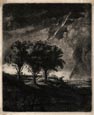 Captain WILLIAM BAILLIE, Kilbride, County Carlow, Ireland 1723 – 1810 London. The Three Trees. Etching, 1753.