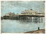 MICHAEL BLAKER R.E., Hove 1928 – 2018 Ramsgate. West Pier Brighton. Original etching, c1972. This print is for sale.