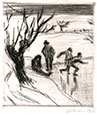 WALTHER KLEMM, Karlovy, Bohemia 1883 – 1957 Weimar. Skaters. Original drypoint, 1910. This original print is for sale.