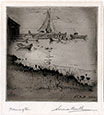 NORMA BULL, Melbourne 1906 – 1980 Melbourne. Mornington. Original etching, 1932. This print is for sale.