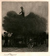 WALTER SEYMOUR, St Pancras, London, 1848 – 1920 Godstone, Surrey. Harvest Twilight. Original mezzotint, 1897. 