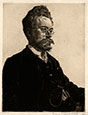 ERICH WOLFSFELD, Krojanke, Prussia 1884 – 1956 London. Portrait of Baron Hönwald, Original etching, 1907. 