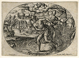 ETIENNE DELAUNE, Milan? c1518 – 1583 Paris. Seconde Suite des Mois de l’Année. Set of twelve engravings, 1568. 