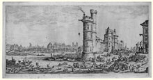 Jacques Callot, 1592-1635. View of the Pont Neuf, Paris. This etching is for sale