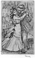 Pierre Auguste Renoir, La Dance a la Campagne. This etching for Sale.